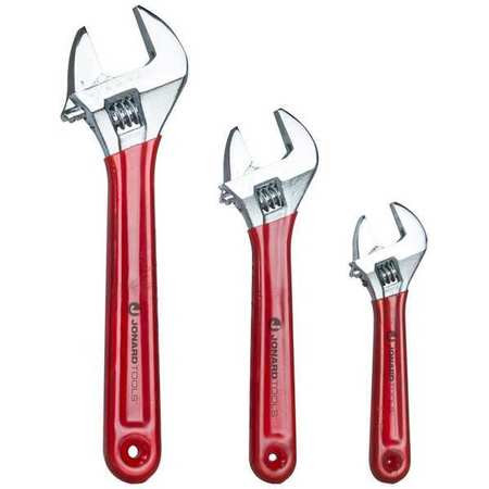 JONARD TOOLS AW-6810 ADJ. WRENCH SET 6 8 10 CHROME 3 PC.