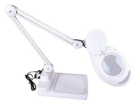 LUMAPRO 32PE54 MAGNIFIER LIGHT,5IN,LED,6 FT.,WHITE,1.75