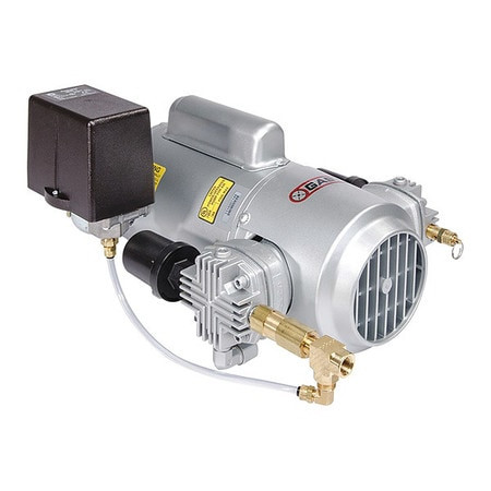 GAST 6LCF-46S-M616NEX PISTON AIR COMPRESSOR, 1 HP, 6.3 CFM