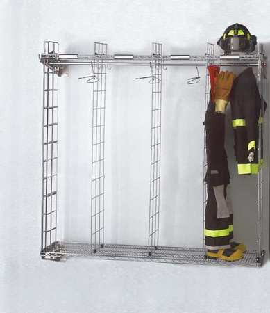 GROVE NTWM-10/18 TURNOUT GEAR RACK WALL MOUNT 10 CMPRTMNT