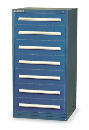 STANLEY CU3189ALDB MOD DRAWER CAB,59" H,7 DRAWER,DARK BLUE