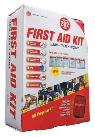GENUINE FIRST AID 9999-2302 FIRST AID KIT INDUSTRIAL 202 COMPONENTS