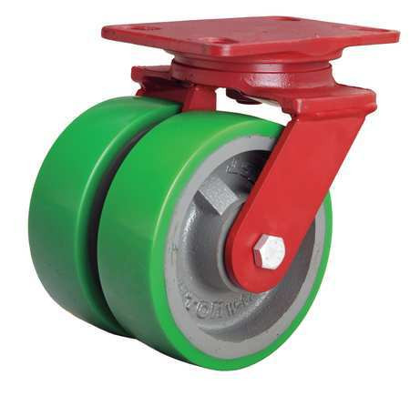 HAMILTON S-HS2-6DB-4SL-2FB STANDARD PLATE CASTER,SWIVEL,2000 LB.
