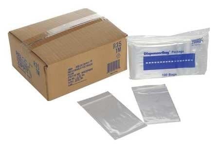 RELOC ZIPPIT R35 RECLOSABLE BAG 3IN.L FDA 2 MIL PK1000