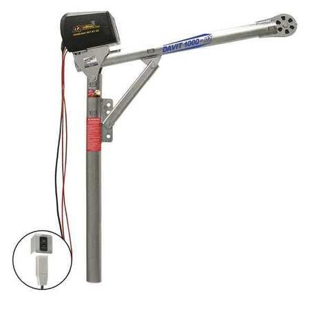 OZ LIFTING PRODUCTS OZ1000DAV-DCW DAVIT CRANE SILVER 12VDC STEEL