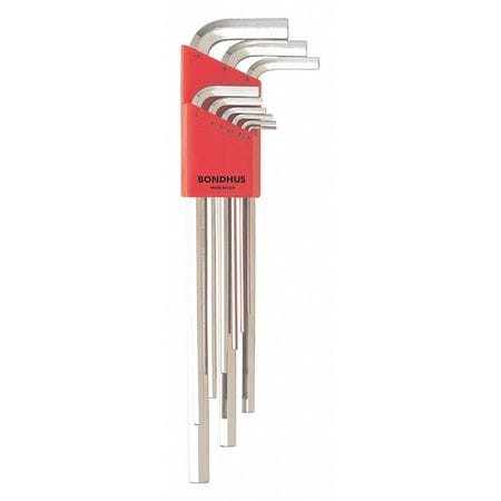 BONDHUS 17199 9 PIECE, L-KEY HEX KEY SET