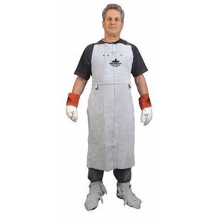 MCR SAFETY 38142MW LEATHER WELDING BIB APRON 24"X 42"