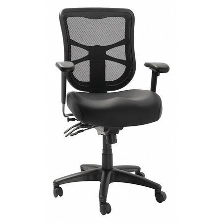 ALERA ALEEL4215 DESK CHAIR LEATHER BLACK 18-22 SEAT HT
