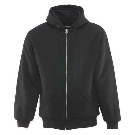REFRIGIWEAR 0488RBLK4XL INSULATED QUILTED SWEATSHIRT REGULAR, BL