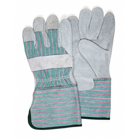 MCR SAFETY 1231S GREEN/PINK GAUNTLET LEATHER PALM