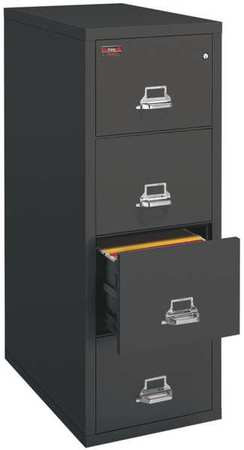 FIRE KING 4-2157-2BL FR FILING CABINET 4 DRAWRS LGAL BLK