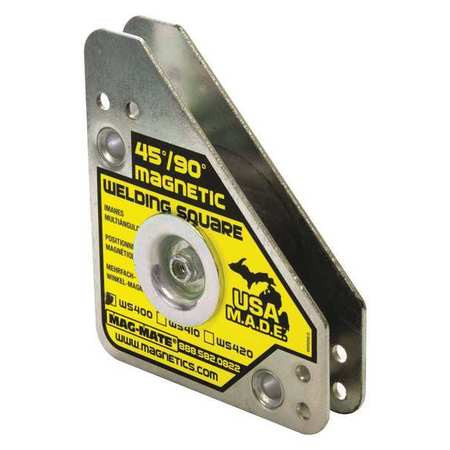 MAG-MATE WS400AX3 MAGNETIC WELDING SQUARE,4-3/8IN.L,75 LB.