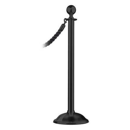 LAWRENCE METAL 312T-33 SPHERE TOP POST TRADITIONAL SATIN BLACK
