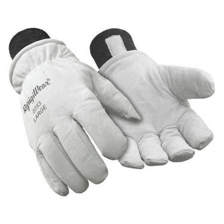 REFRIGIWEAR 0253RWHTXLG LEATHER GLOVES,XL/10,GOATSKIN,PR