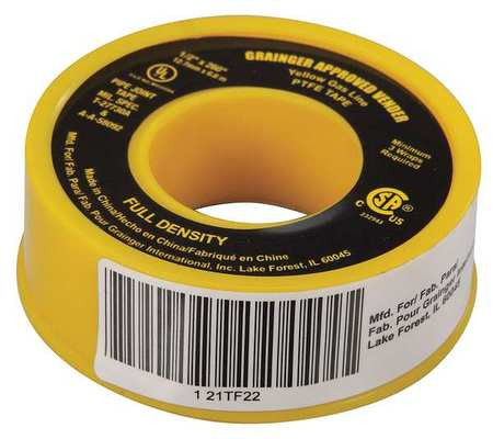 GRAINGER GLOBAL SOURCING 21TF22 SEALANT TAPE 1/2 X 260 IN