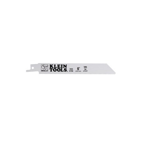 KLEIN TOOLS 31734 RECIPROCATING SAW BLADES, 24 TPI, 6-INCH