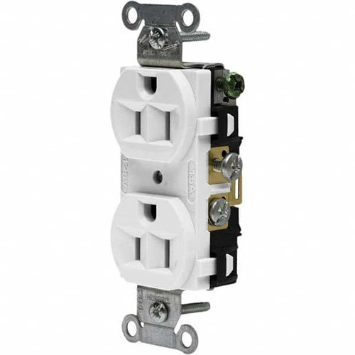 HUBBELL CRF15WHI 125V 15A NEMA 5-15R COMMERCIAL GRADE WHI