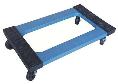 GRAINGER GLOBAL SOURCING 35YM03 DOLLY RAISED ENDS 30 INL X 18 INW BLUE