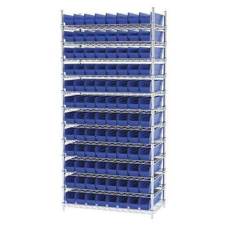 AKRO-MILLS AWS183630128B D5529 BIN SHELVING WIRE 36X18 96 BINS BL