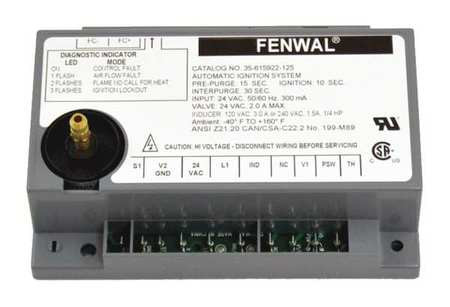 FENWAL IGNITION CONTROLS 35-615922-125 CONTROL BOARD 24V