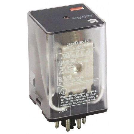 SCHNEIDER ELECTRIC 750XBXRC-12D J2410 PLUG IN RELAY 8 PINS OCTAL 12VDC