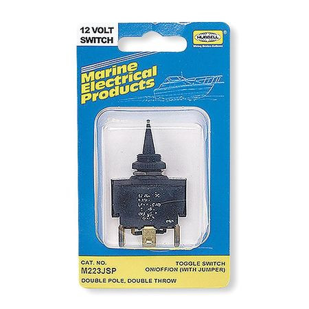 HUBBELL M223JSP MARINE TOGGLE SWITCH DPDT 1/4 IN SOLDER