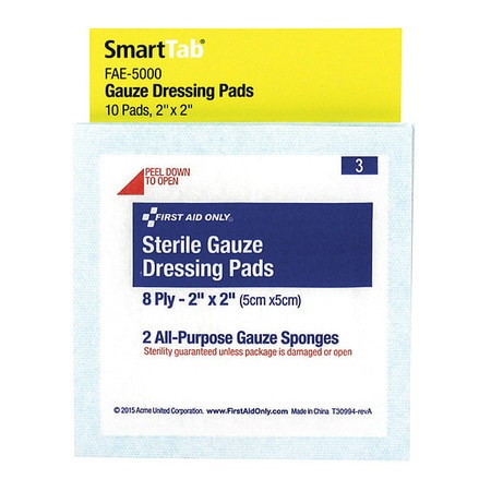 AMERICAN RED CROSS FAE-5000 GAUZE DRESSING PAD NO GAUZE PK10