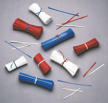 ELKAY PLASTICS CO 5CRP0 D6692 TWIST TIES RED 5 IN PLASTIC PK1000