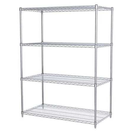 AKRO-MILLS AWS632448SU WIRE SHELVING UNIT 24 X48 X63 4-SHELF