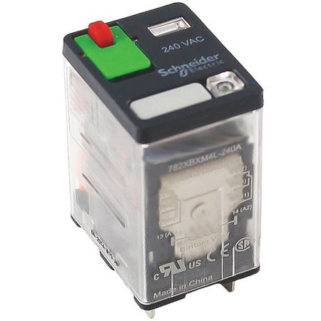 SCHNEIDER ELECTRIC 782XBXM4L-120A H8013 PLUG IN RELAY 8 PINS SQUARE 120VAC
