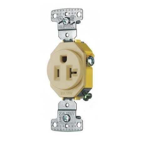 BRYANT RR201I RECEPTACLE IVORY 1.0 HP 20A 3 WIRES