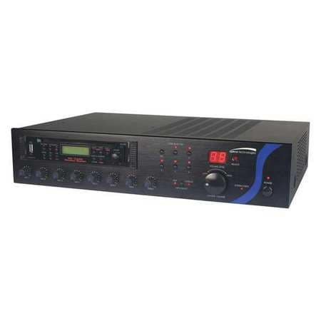 SPECO TECHNOLOGIES PBM60AU PA AMPLIFIER,60W,3-25/64"H,WITH USB