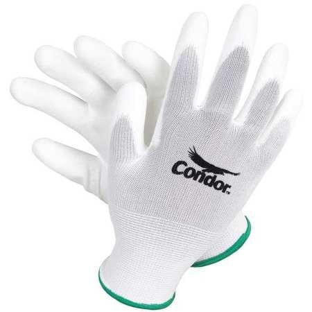 CONDOR USA INC 2UUF6 D1461 COATED GLOVES L WHITE PR