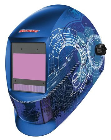 WESTWARD 44R236 AUTO DARK WELDING HELMET, SHADE 5-8/8-13