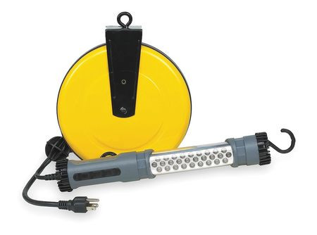 LUMAPRO 2YKP9 EXT. CORD REEL W/HAND LAMP 18/2AWG 40FT.