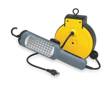 LUMAPRO 2YKR1 EXT. CORD REEL W/HAND LAMP 16/3AWG 25FT.