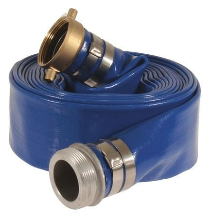 ALLIANCE HOSE AND RUBBER CO. 45DT98 WATER DISCH HOSE 3INX50FT 70 PSI BLUE