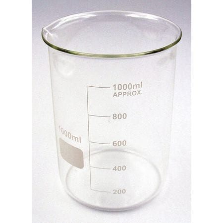 LAB SAFETY SUPPLY 5YGZ7 BEAKER LOW FORM GLASS 1000ML PK6