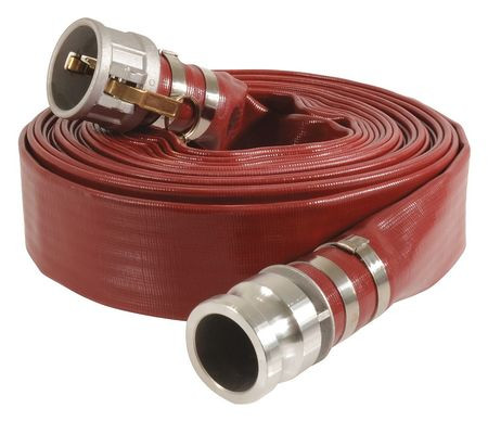 ALLIANCE HOSE AND RUBBER CO. 45DU12 WATER DISCH HOSE 4INX50FT 100 PSI PVC