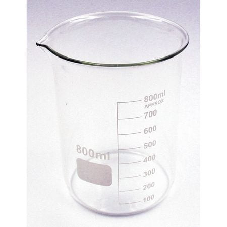 LAB SAFETY SUPPLY 5YGZ6 BEAKER LOW FORM GLASS 800ML PK6