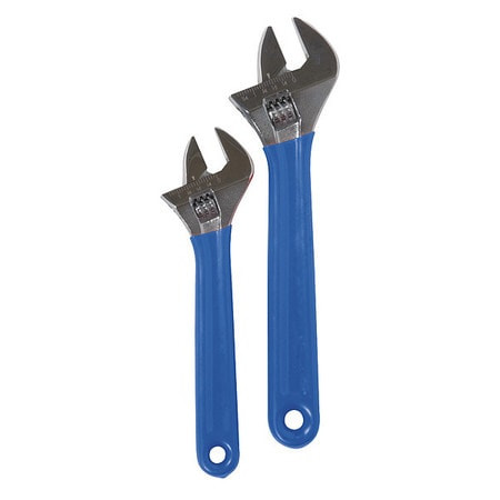 WESTWARD 1NYD4 ADJ. WRENCH SET 4  6 CHROME 2 PC.