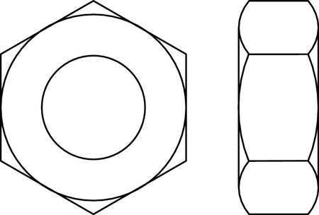 BIG BOLT CORP HXNTG2R24 HEX NUT 2-4 GR 2 STEEL PLAIN PK2