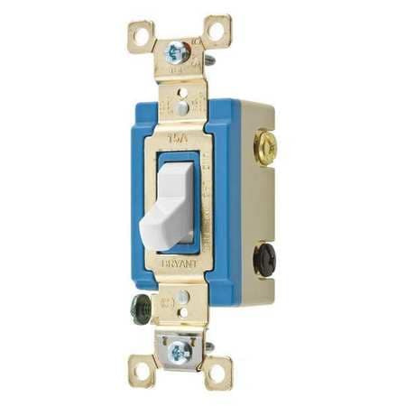 BRYANT 4804W WALL SWITCH WHITE 15A 4-WAY SWITCH