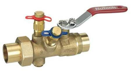 NUTECH MB2E-2A-100S-100S MANUAL BALANCING VALVE,1 IN,SWEAT