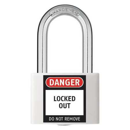 CONDOR USA INC 48JR46 J5186 LOCKOUT PADLOCK KD WHITE 2 H