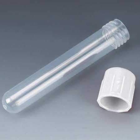 GLOBE SCIENTIFIC 6148W TEST TUBE WITH CAP 5ML 75MM L PP PK1000