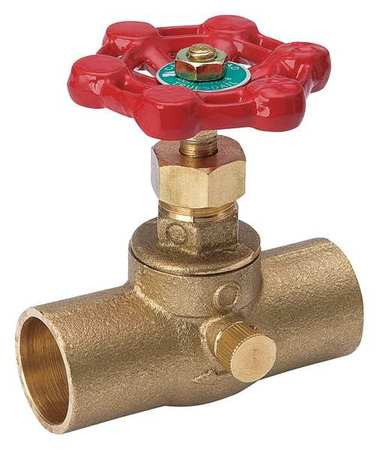 B&K 105-604NL STOP AND WASTE VALVE BRASS CXC 3/4 IN.