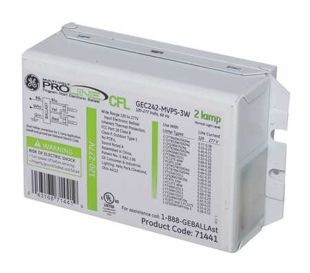 GE LIGHTING GEC-242-MVPS-3W CFL BALLAST ELECTRONIC 43/44W 120/277V