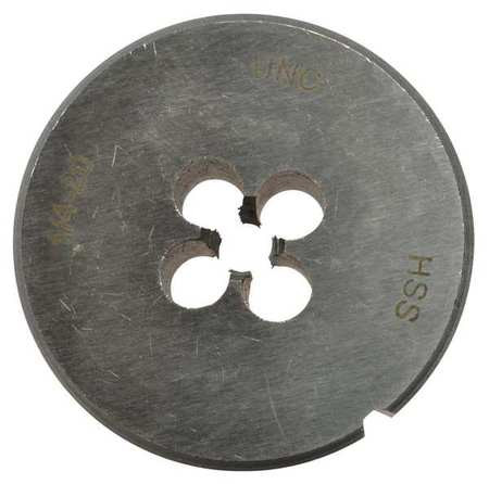 WESTWARD 314-6210 DIE 1/4IN-20NC SOLID 1-1/2IN O.D.