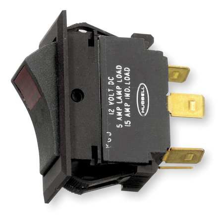 HUBBELL MR123LRSP LIGHTED ROCKER SWITCH SPDT 5 CONNECTIONS